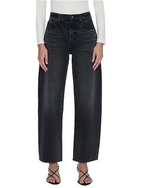 Pistola Wes Caviar High-Rise Barrel-Leg Jeans, Size 26
